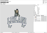 Leilanitext Embroidery File 6 sizes