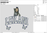 Leilanitext Embroidery File 6 sizes