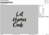 Cooktext Embroidery File 6 Sizes