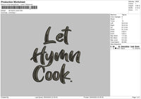 Cooktext Embroidery File 6 Sizes