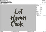 Cooktext Embroidery File 6 Sizes