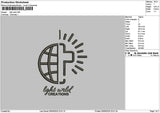 Wrld Text Embroidery File 6 sizes