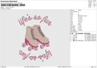 life's so fun Embroidery File 6 size