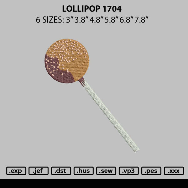 Lollipop 1704 Embroidery File 6 sizes