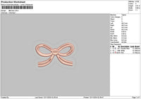 Little Bow Embroidery File 6 sizes