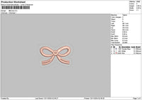 Little Bow Embroidery File 6 sizes