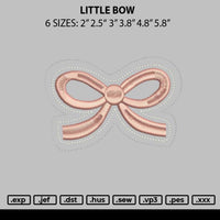 Little Bow Embroidery File 6 sizes