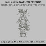 Lines Anime NARUTO FRIENDS Embroidery