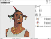 Loc Dog Embroidery File 6 size