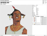 Loc Dog Embroidery File 6 size
