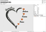 Love family Embroidery File 6 size