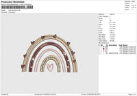 Love Rainwow Embroidery File 6 size