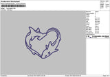 Sharks02 Embroidery File 6 sizes