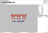 Bows Text 0302 Embroidery File 6 sizes