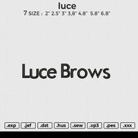 Luce Embroidery File 6 size