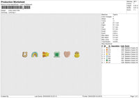 lucky cham Embroidery File 6 size