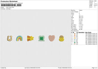 lucky cham Embroidery File 6 size