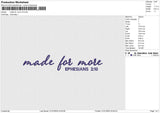 Made for more V2 Embroidery File 6 size