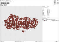 Madre Embroidery File 6 size