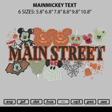 Mainmickey Text Embroidery File 6 sizes