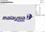 Malaysia Airlines Embroidery File 6 size