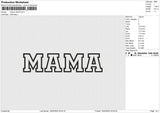 Mama 18225 Embroidery File 6 size