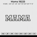Mama 18225 Embroidery File 6 size