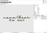 Mama Bear01 Embroidery File 6 size