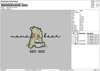 Mama 2017 Embroidery File 6 sizes