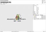 Mama bear v3 Embroidery File 6 size