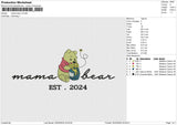 Mama bear v3 Embroidery File 6 size