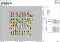 Mamaflowers Embroidery File 6 sizes