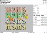 Mamaflowers Embroidery File 6 sizes