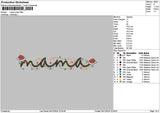 Mama Xmas 0412 Embroidery File 6 sizes