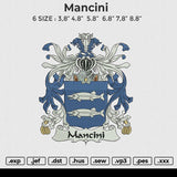 Mancini Embroidery File 6 size