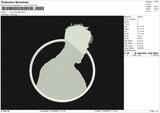 Man Silhouette Embroidery File 6 size