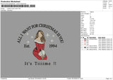 Mariah Xmas Embroidery File 6 sizes