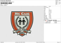 Mc Caig Embroidery File 6 size