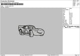 Mcqueen Outline 01 Embroidery File 6 sizes