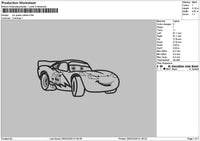 Mcqueen Outline 01 Embroidery File 6 sizes