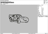 Mcqueen Outline 01 Embroidery File 6 sizes