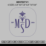 Mdstext V1 Embroidery File 6 sizes