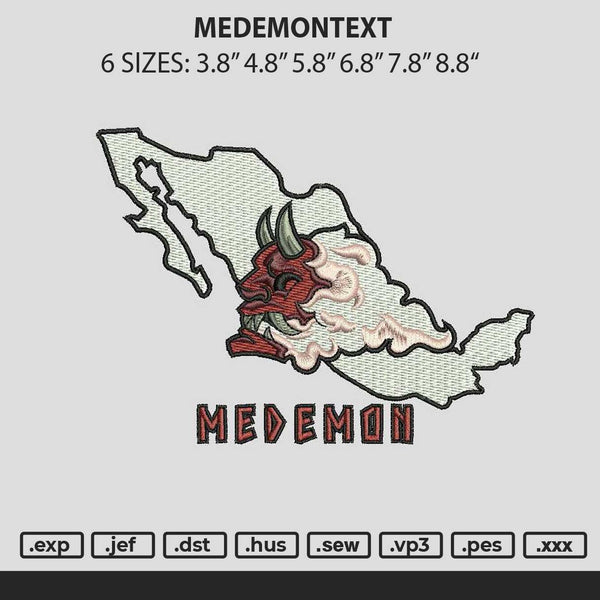Medemontext Embroidery File 6 sizes