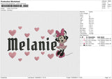 Melani Minnie Embroidery File 6 size
