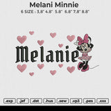 Melani Minnie Embroidery File 6 size