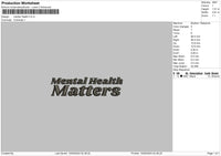 Mentaltext 04 Embroidery File 6 sizes