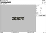 Mentaltext 04 Embroidery File 6 sizes