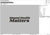 Mentaltext 04 Embroidery File 6 sizes