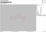 Merry Outline Embroidery File 6 sizes