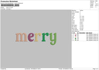 Merrytext v2 Embroidery File 6 sizes